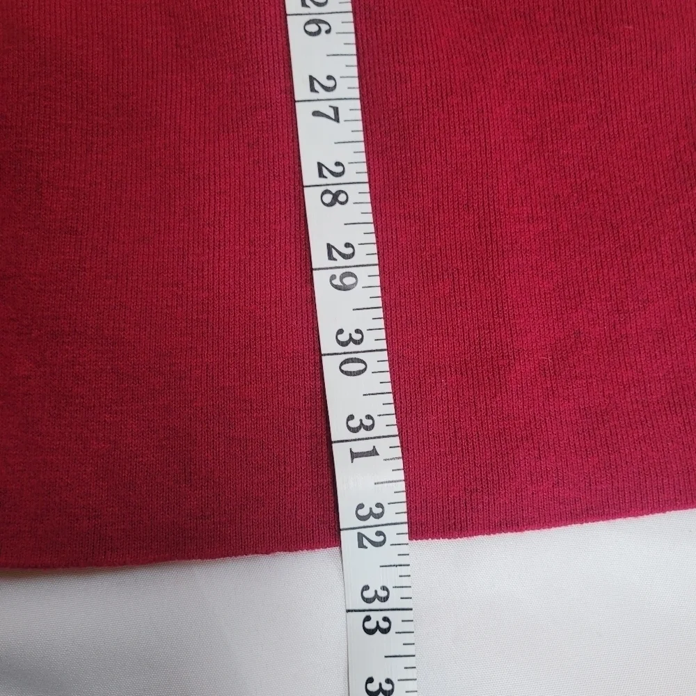 Chico's  Burgundy Square Long Sweeper Cardigan Size 2P US Large Petite